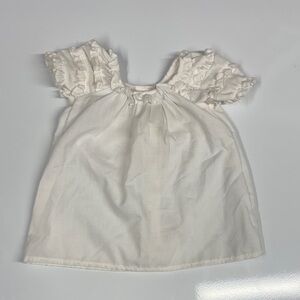 American Girl Doll White Ruffled Sleeve Blouse